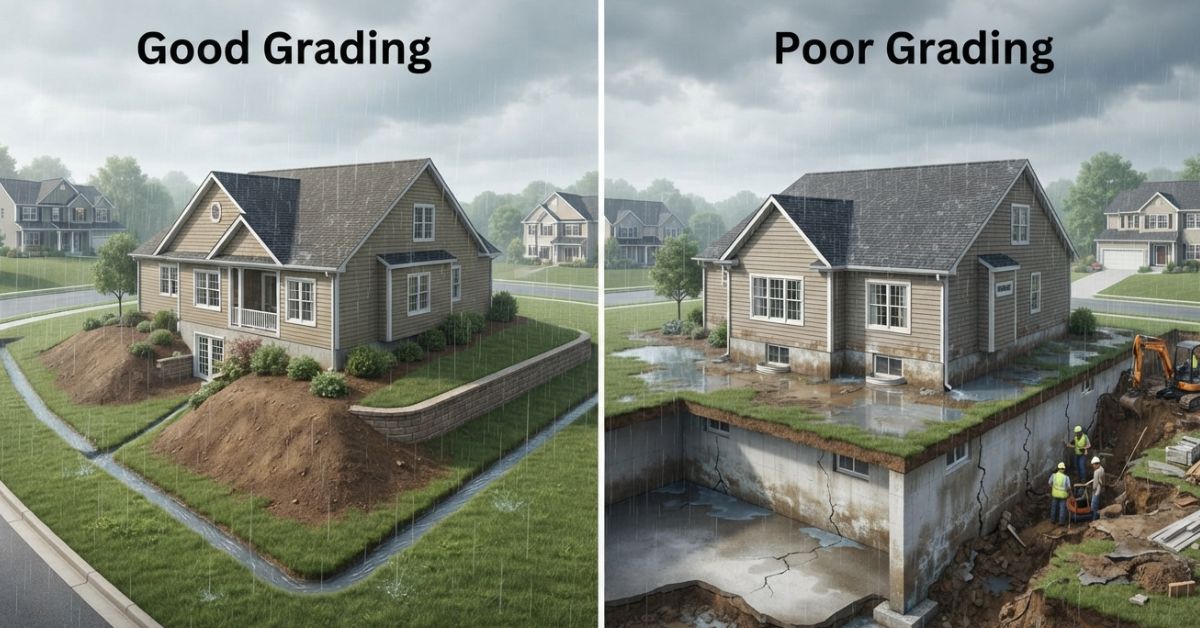 Poor Grading Leads to Drainage Failures and Expensive Repairs