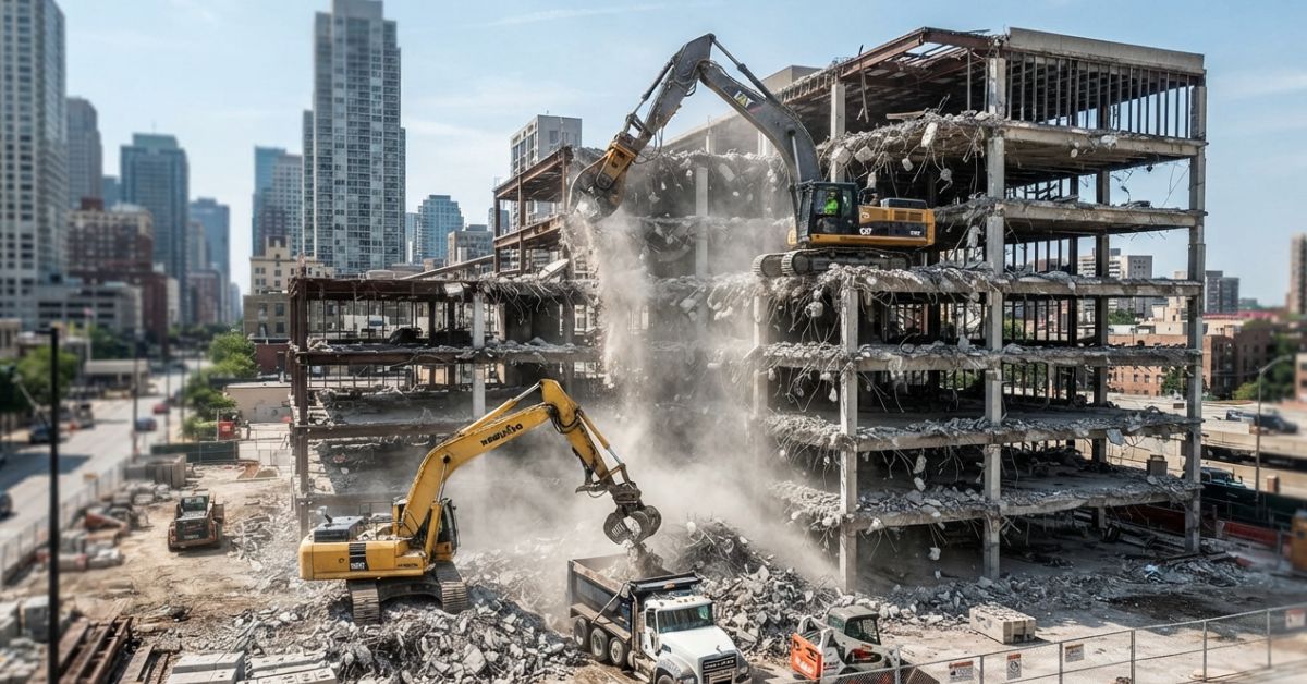 Role of Heavy Equipment in Modern Commercial Demolition