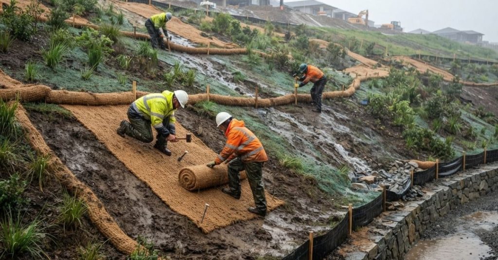 Erosion Control Contractors Protect Landscaping From Heavy Rainfall
