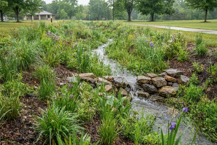 Vegetation and Drainage Work Better Together